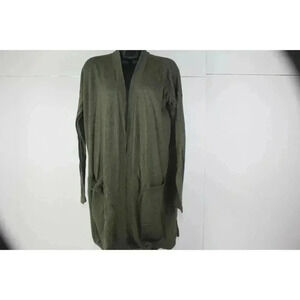 ladies long green sweater size M